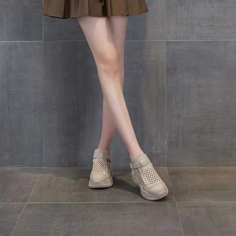 Atmungsaktive Sommer-Schuhe für Damen mit dicken Sohlen R&B R&B - Image 4