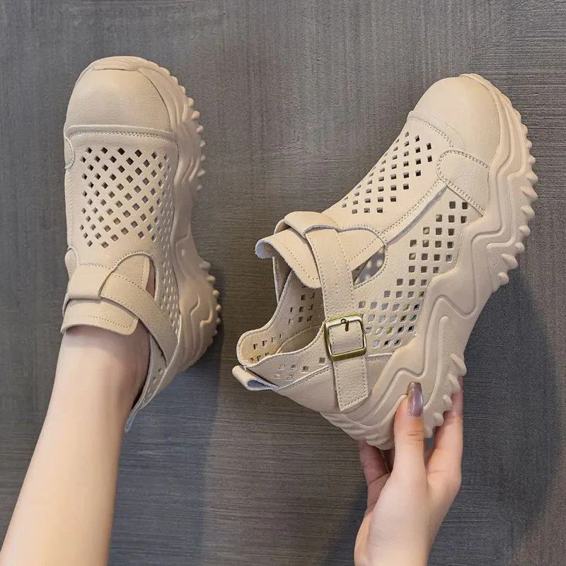 Atmungsaktive Sommer-Schuhe für Damen mit dicken Sohlen R&B R&B - Image 5