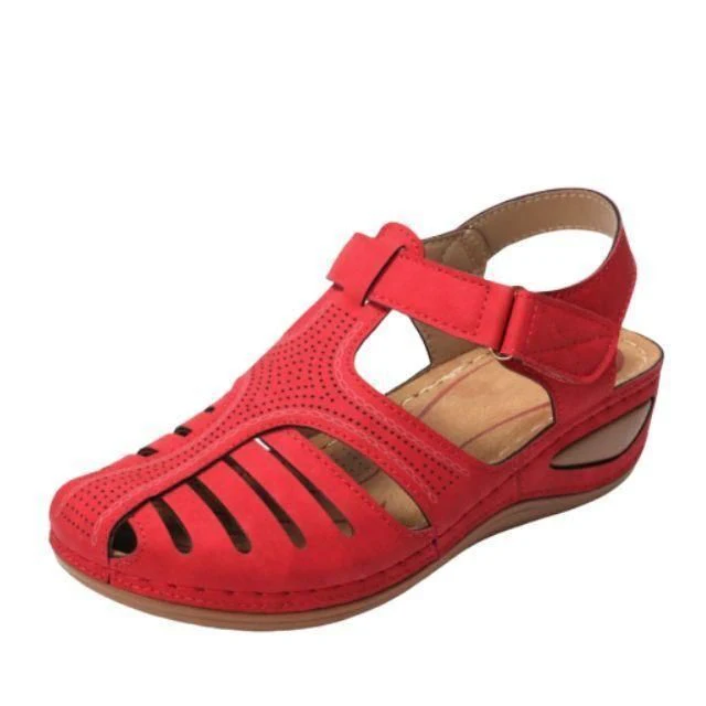 Ausgeschnittene Leder-Sandalen mit Knöchelriemen R&B R&B - Image 10