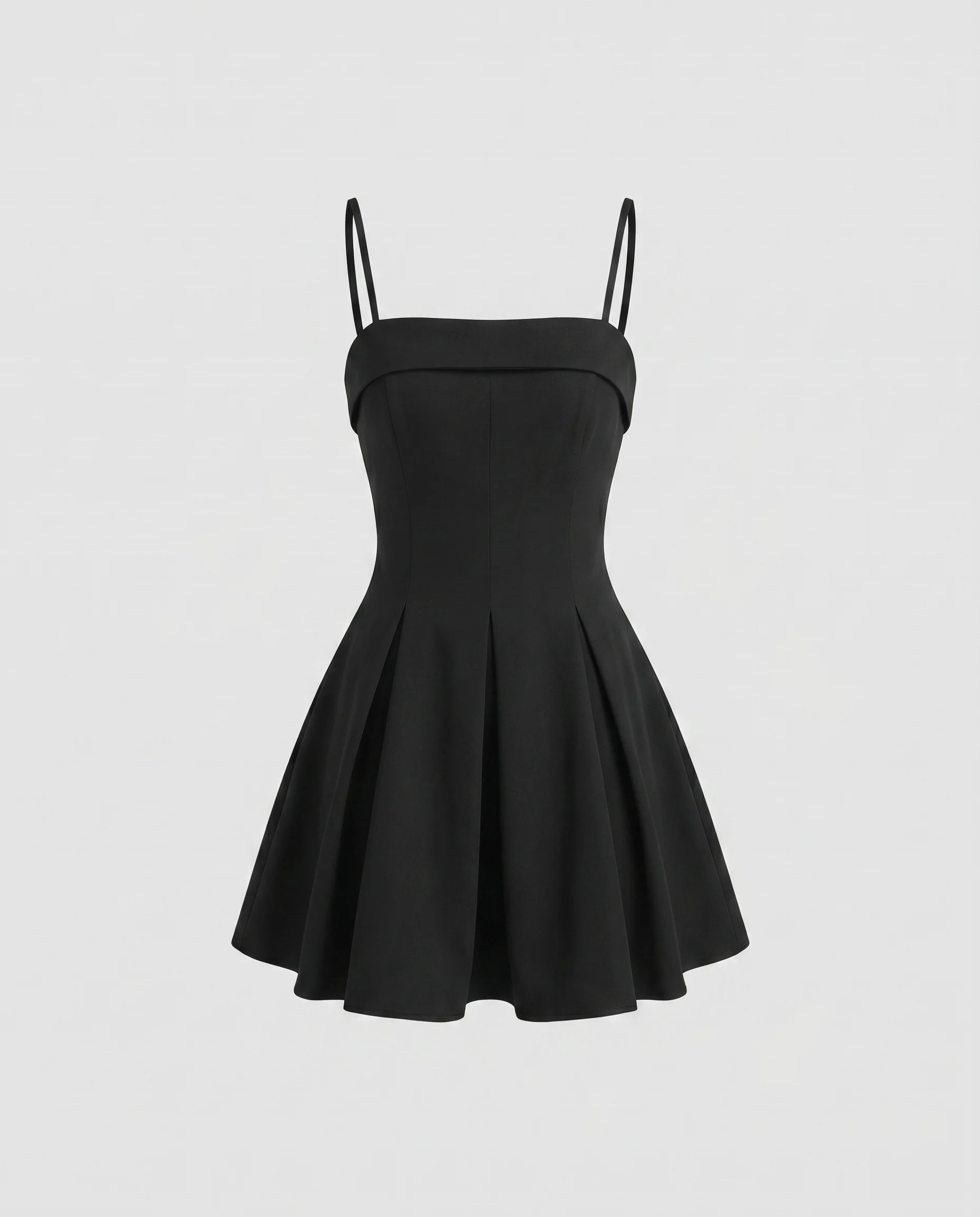 Damen A-Linien Cocktailkleid mit zarten Spaghettiträgern und schwingendem Rock - Image 5