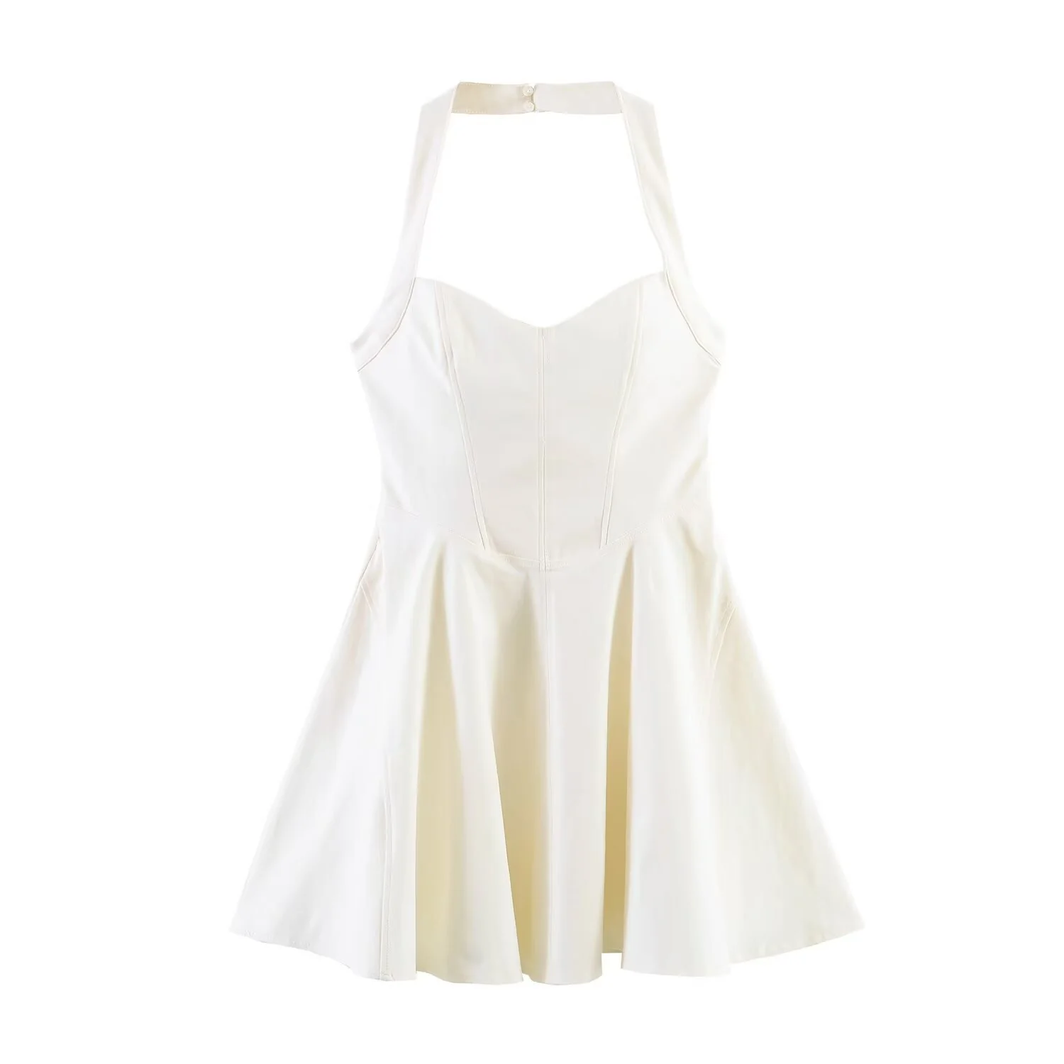 Damen A-Linien Kleid mit Halterneck und figurbetonter Silhouette R&B - Image 3