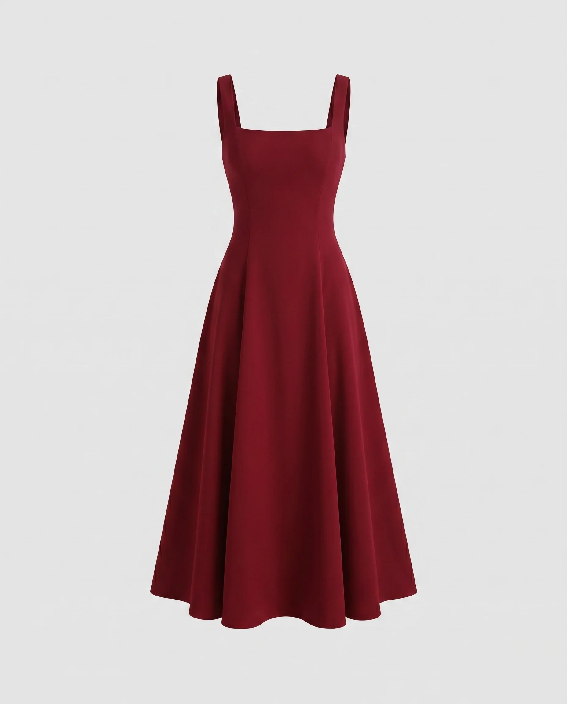 Damen A-Linien Maxikleid mit quadratischem Ausschnitt und eleganter Schwingung - Image 5