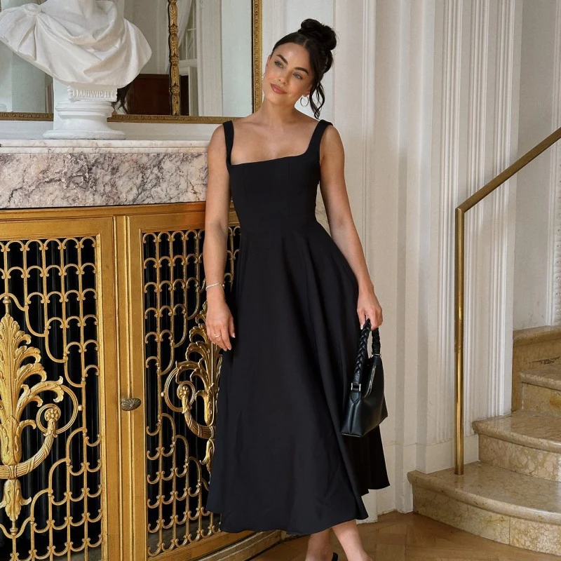 Maxikleid A-Linie mit quadratischem Ausschnitt - Image 3