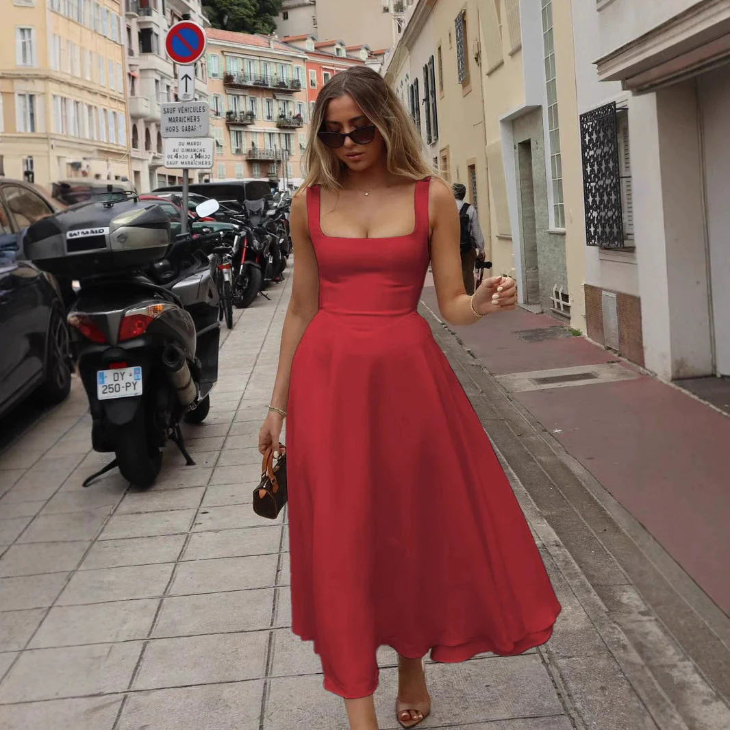 Maxikleid A-Linie mit quadratischem Ausschnitt - Image 6