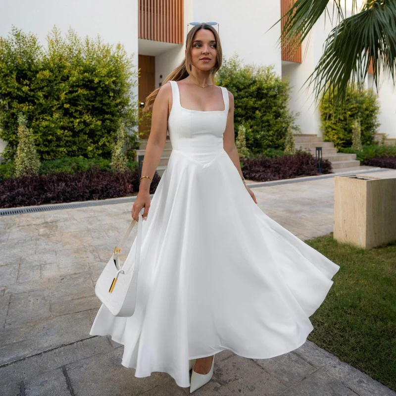 Maxikleid A-Linie mit quadratischem Ausschnitt - Image 9