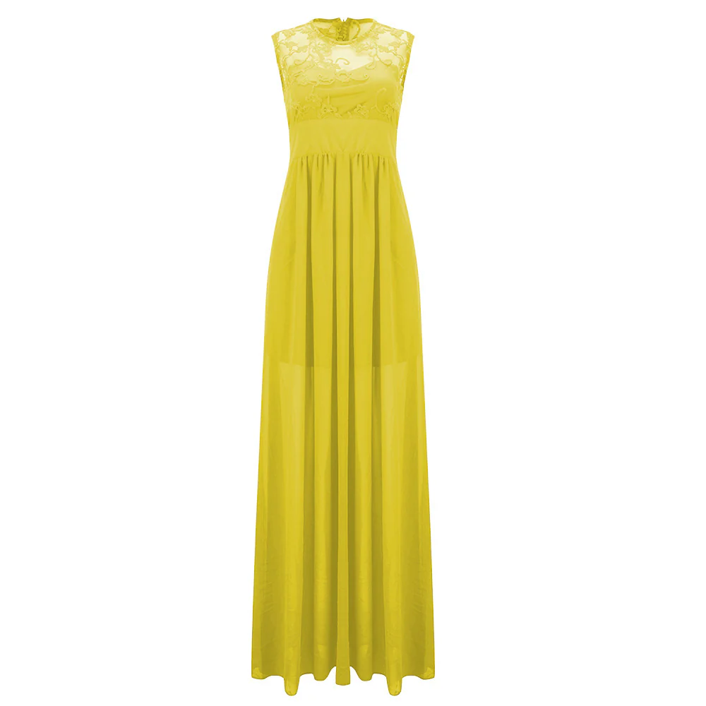 Damen Abendkleid mit floraler Spitze und schwingendem Rock R&B - Image 9
