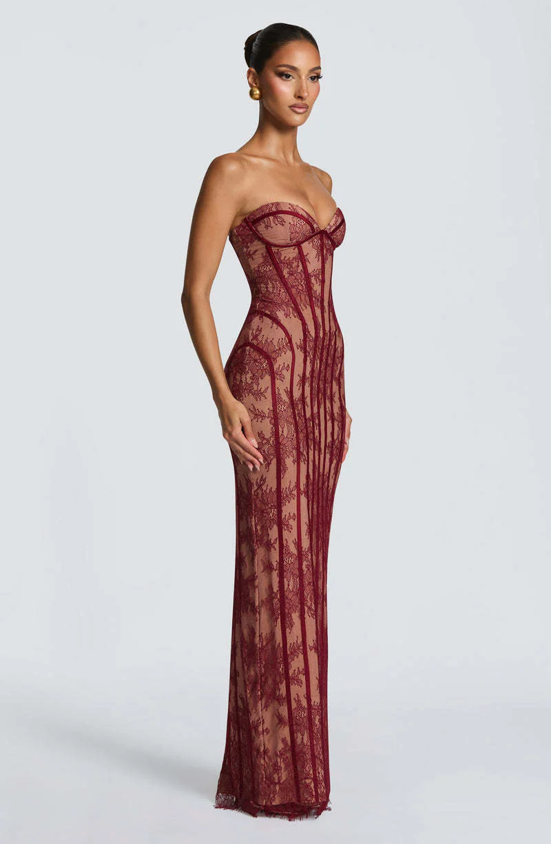 Damen Abendkleid mit raffinierten Spitzen-Details Heidi-Mode - Image 7