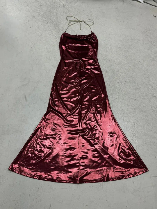 Damen Abendkleid mit schimmerndem Satin und elegantem Schlitz R&B - Image 6