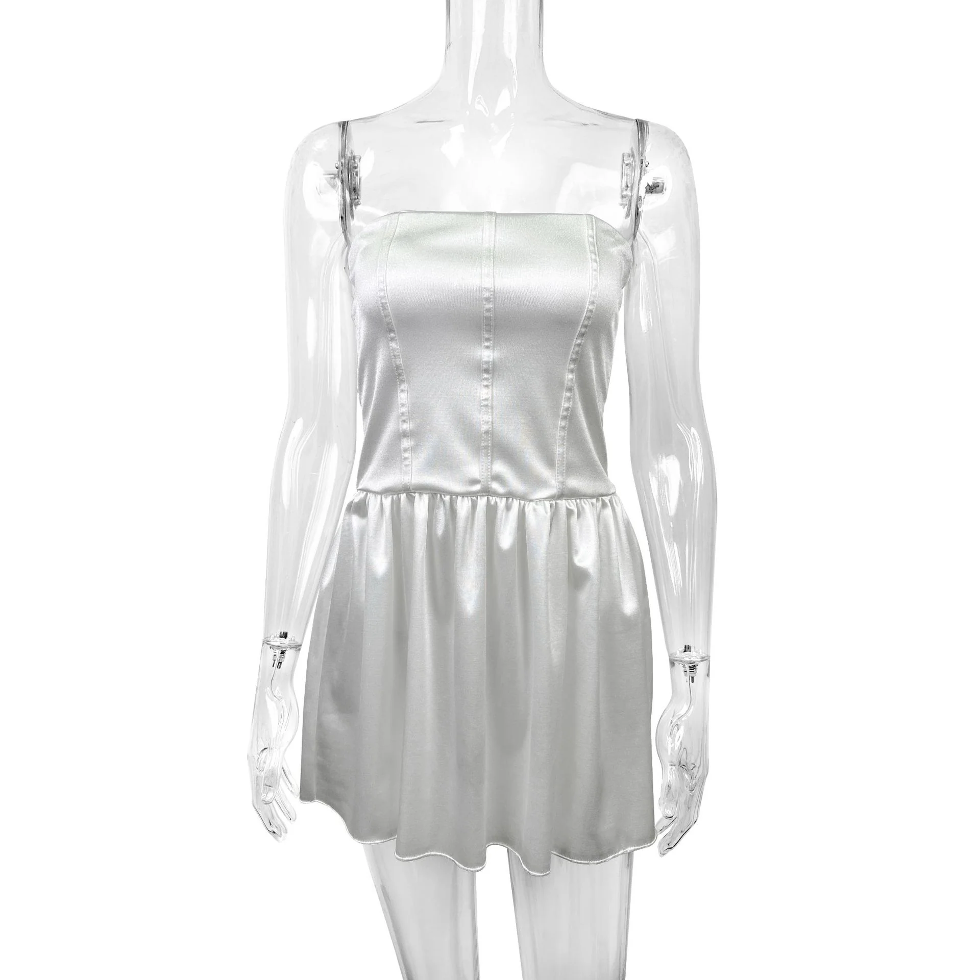 Damen Abendkleid mit tailliertem Oberteil und fließendem Rock R&B - Image 4