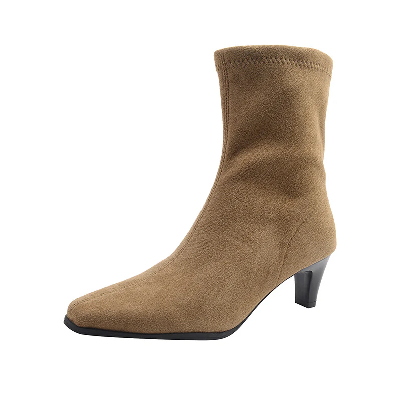 Damen Ankle-Boots mit spitzem Absatz und elegantem Reißverschluss R&B - Image 5