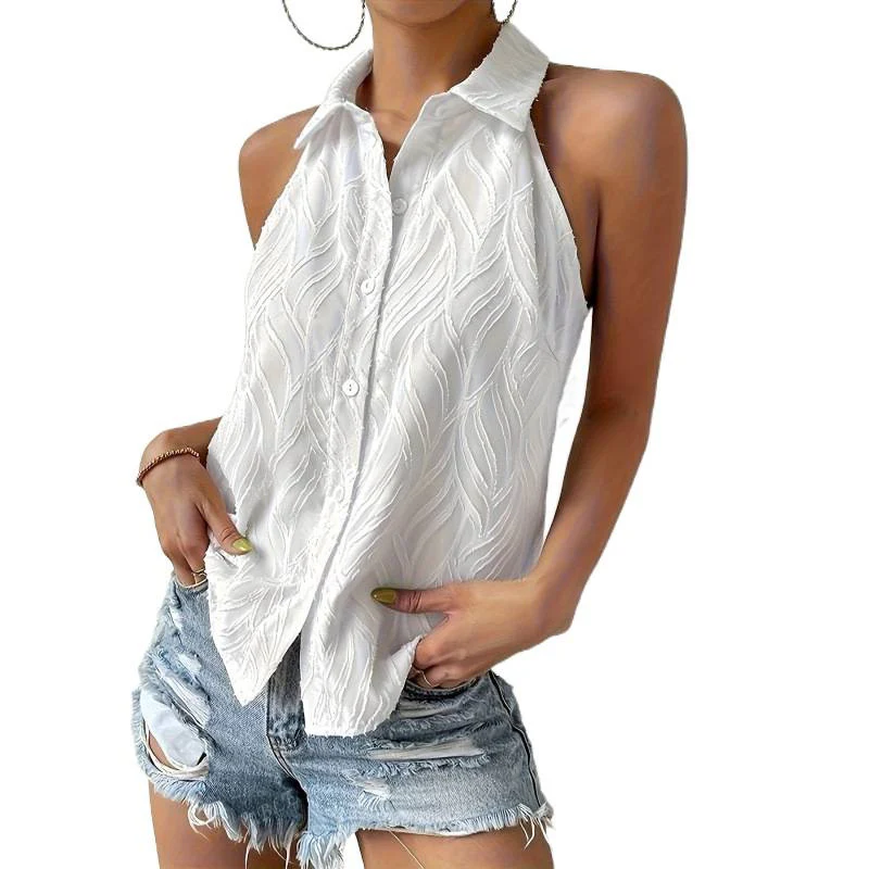 Damen ärmelloses Blusenshirt mit eleganter Struktur R&B - Image 5