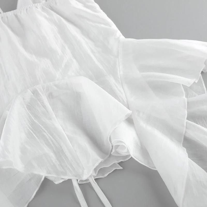 Damen ärmelloses Strandkleid mit Schnürung und schwingendem Saum R&B - Image 7
