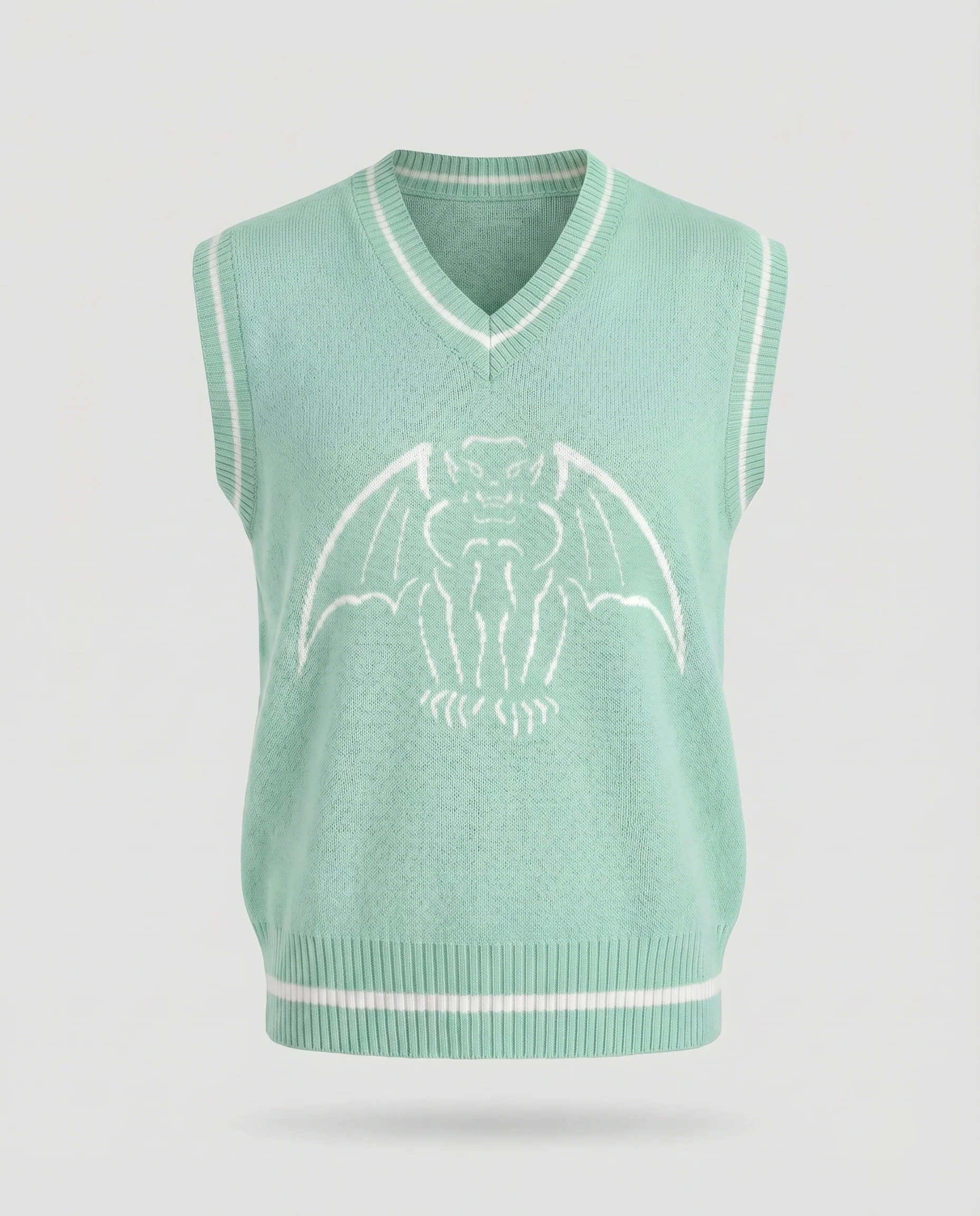 Damen ärmelloses Strickoberteil mit feinem Gothic-Motiv - Image 8