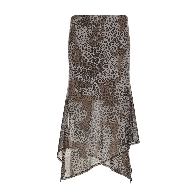 Damen Asymmetrischer Rock mit Rüschendetails und floralem Design R&B - Image 9