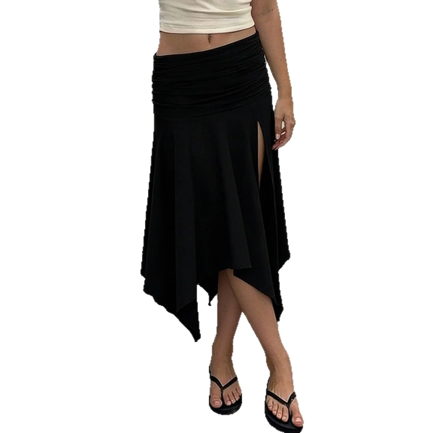 Damen asymmetrischer Wickelrock mit Raffungen R&B - Image 5