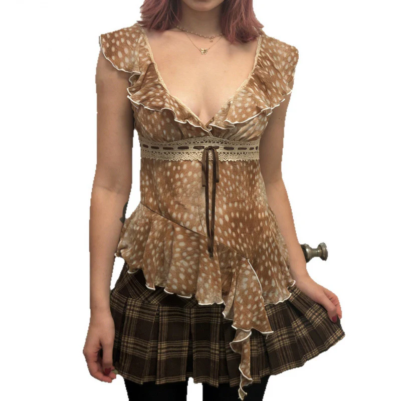 Damen asymmetrisches Kleid mit Rüschendetails R&B - Image 5