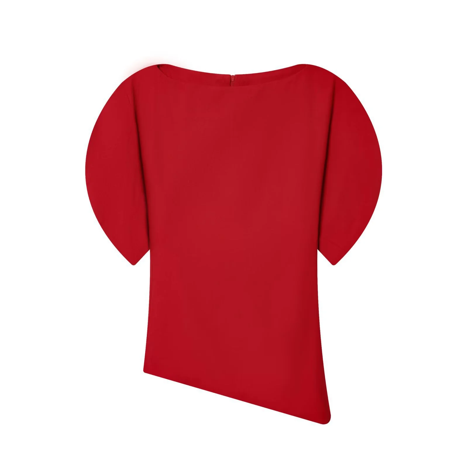 Damen asymmetrisches Oberteil mit innovativen Volantärmeln R&B - Image 3