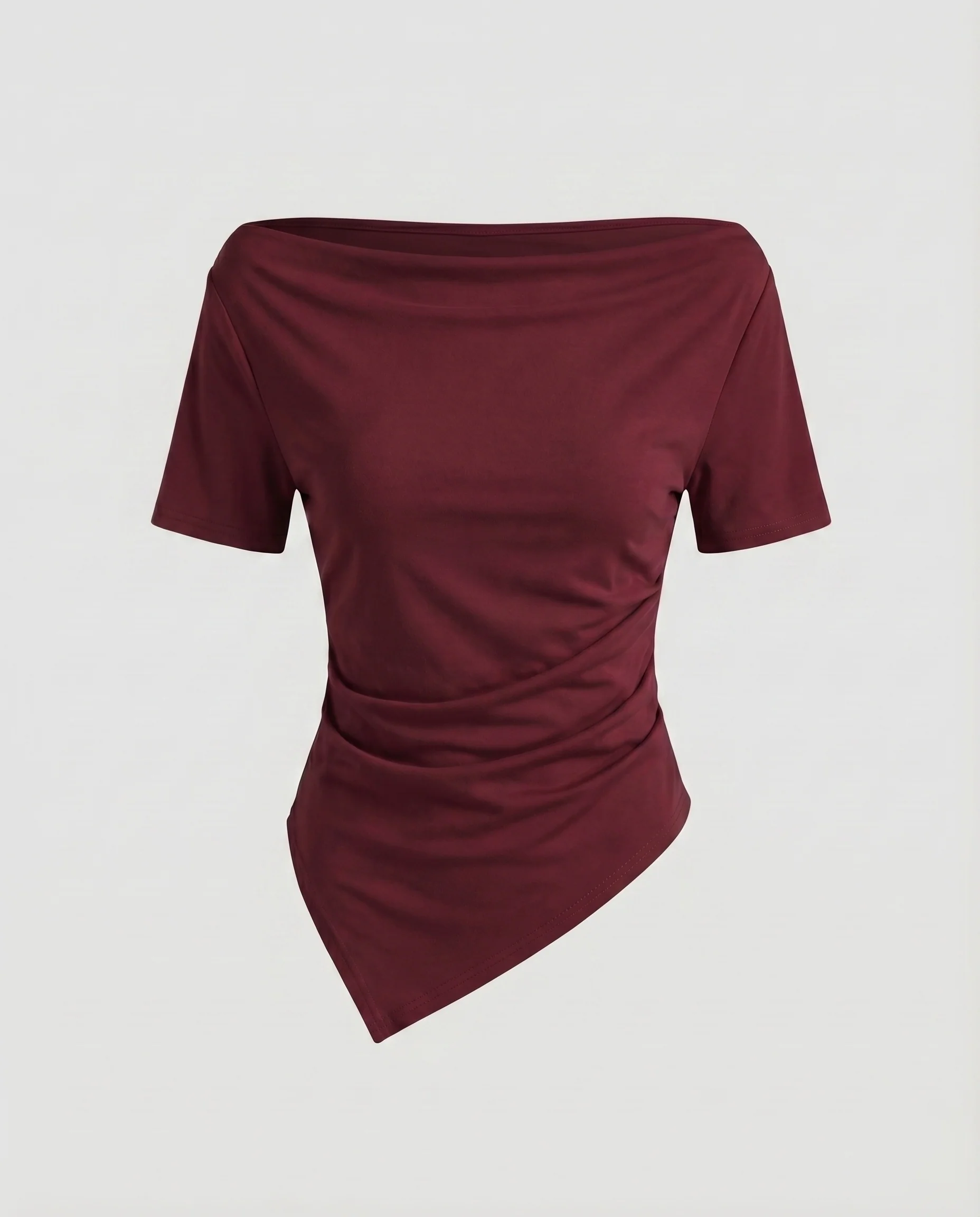 Damen asymmetrisches Oberteil mit raffiniertem Raffungseffekt - Image 7