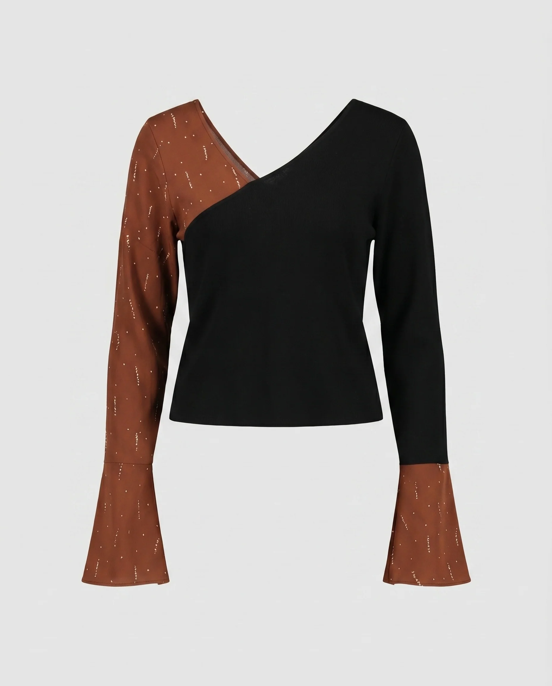 Damen Asymmetrisches Oberteil mit voluminösen Ärmeln R&B - Image 5