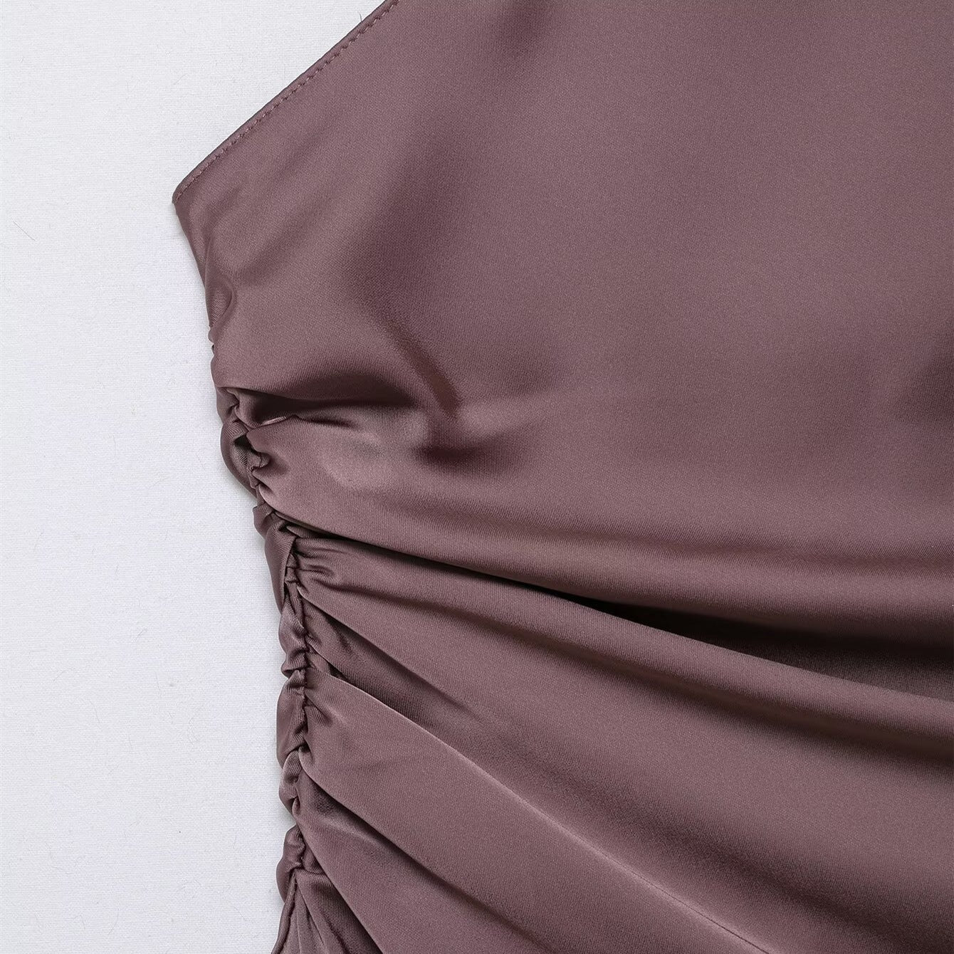 Damen asymmetrisches Top mit elegantem Halsschleifen-Design und Raffungen R&B - Image 4