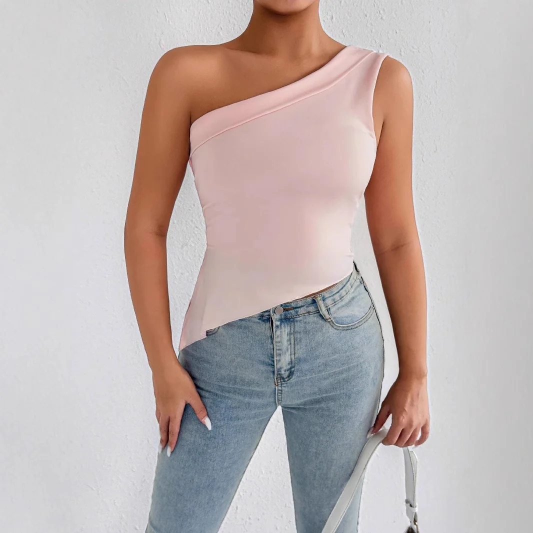 Damen asymmetrisches Top mit schulterfreiem Design und eleganter Drapierung R&B - Image 6