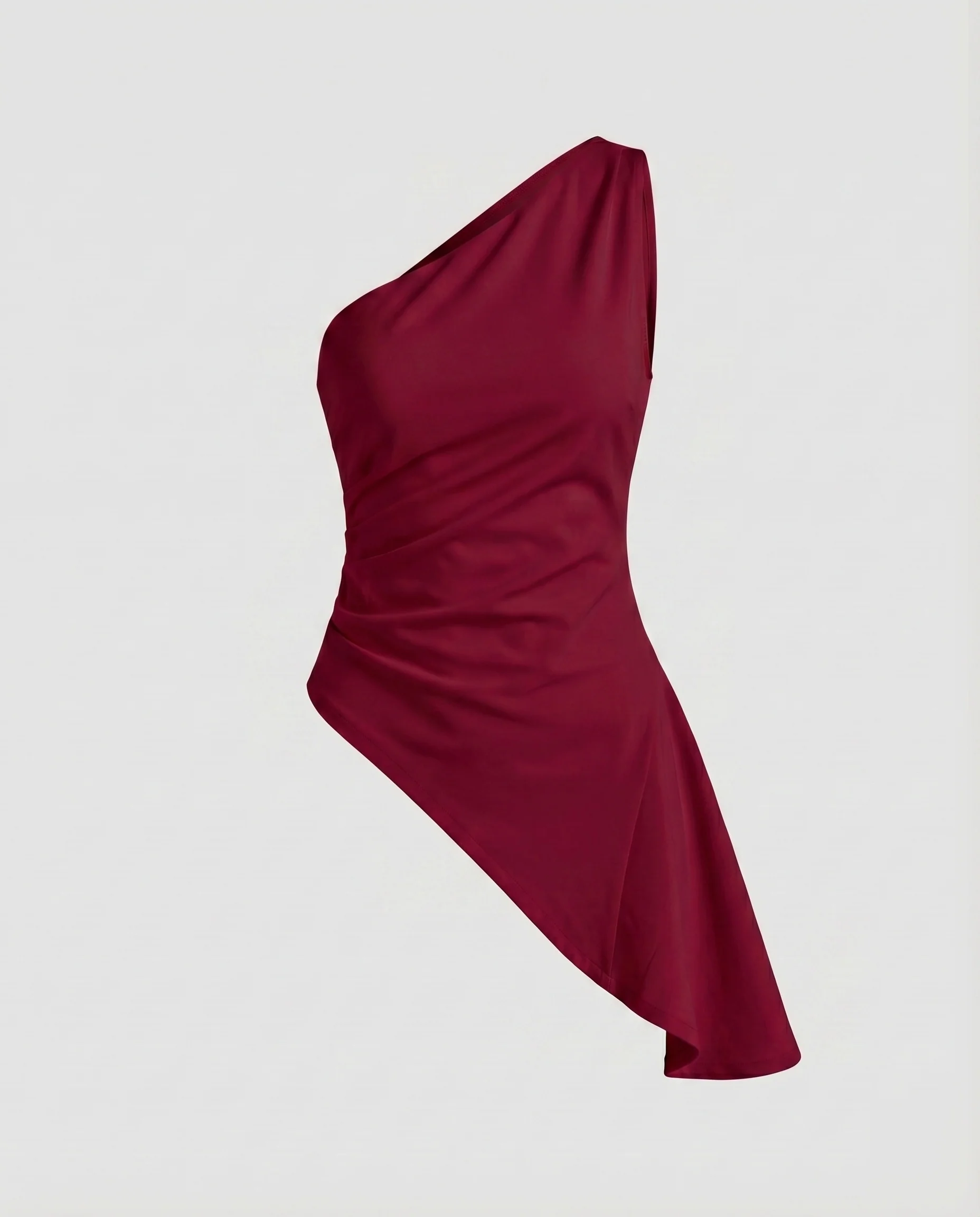 Damen asymmetrisches Wickeloberteil mit elegantem Stehkragen - Image 7
