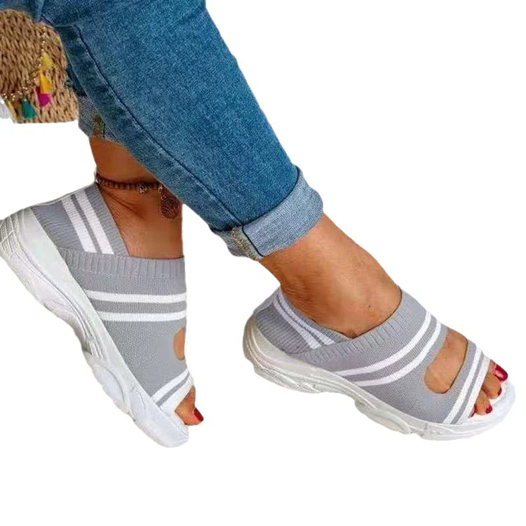 Damen Atmungsaktive Freizeitsandalen mit elastischen Riemen R&B - Image 5