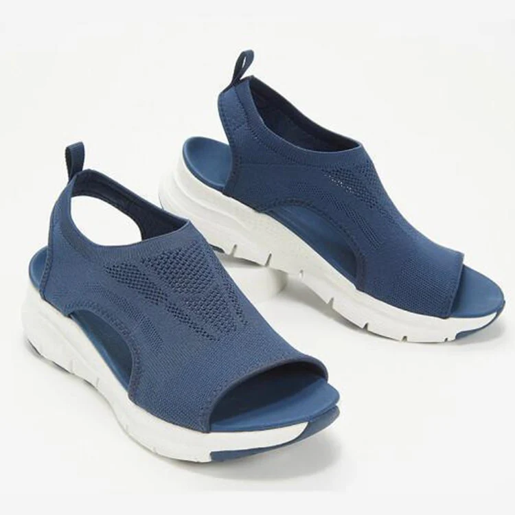 Damen Atmungsaktive Freizeitsandalen mit elastischer Strickoberfläche R&B