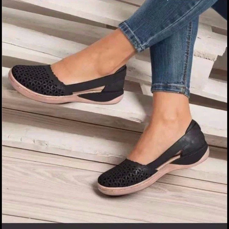 Damen Atmungsaktive Freizeitschuhe mit dekorativem Lochmuster R&B - Image 4