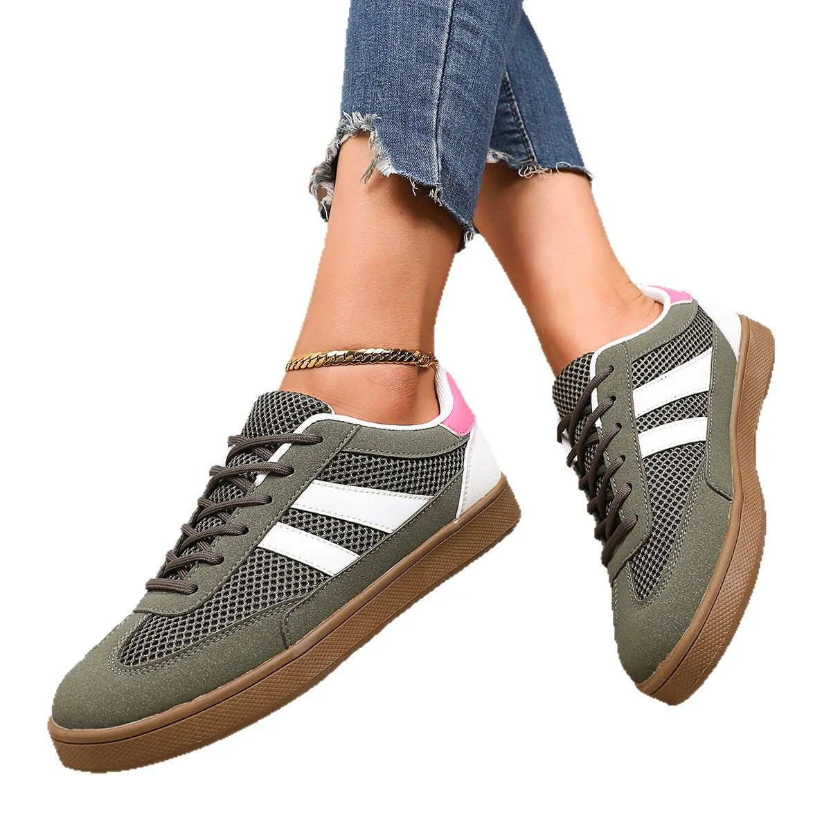 Damen Atmungsaktive Freizeitsneaker mit modischem Netzdesign R&B - Image 5