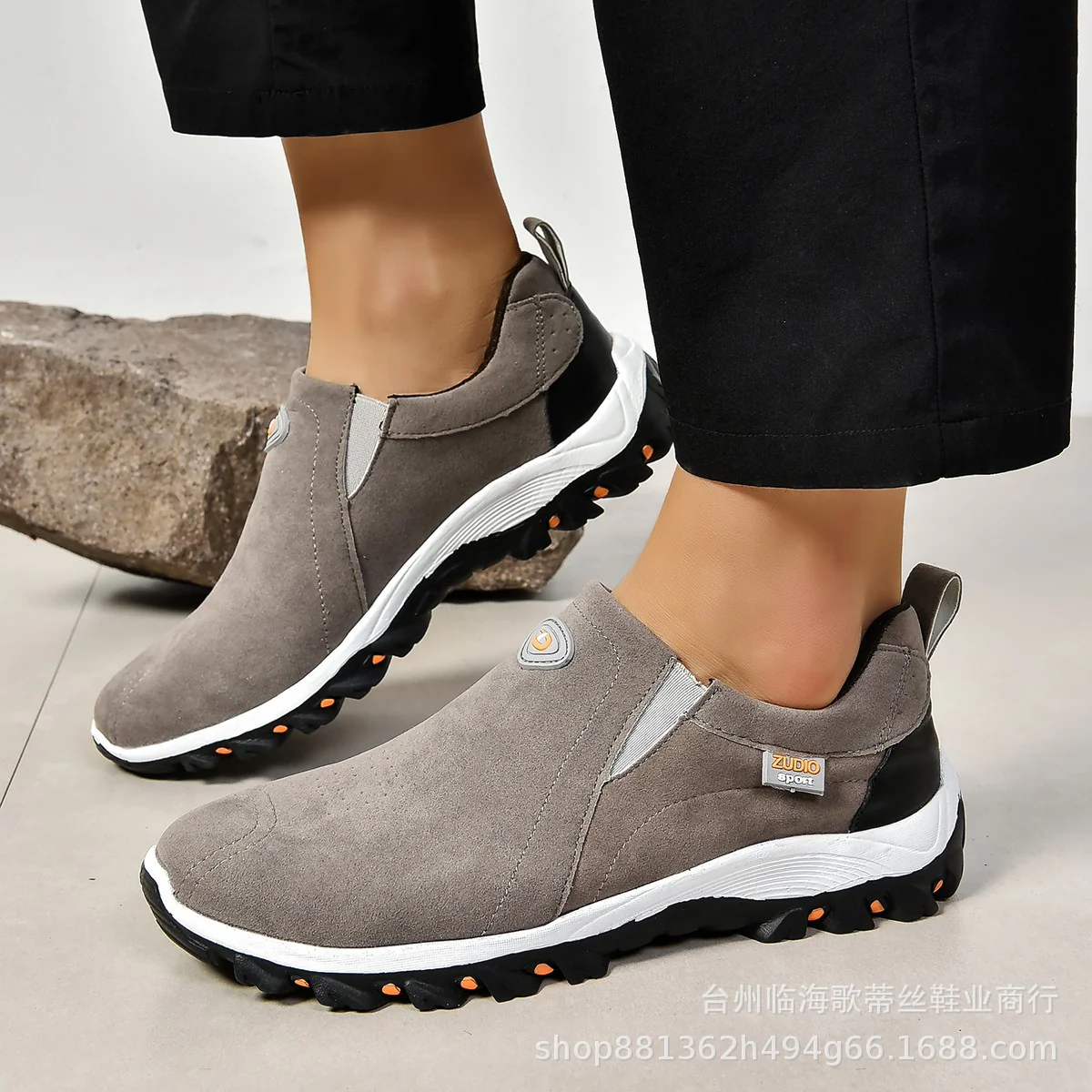 Damen Atmungsaktive Outdoor-Sneaker mit elastischem Einschlupf und rutschfester Sohle R&B - Image 8