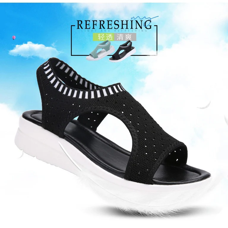 Damen Atmungsaktive Sandalen mit offener Zehenpartie und komfortablem Fußbett R&B - Image 2