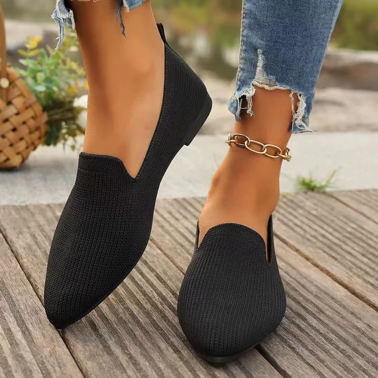 Damen Atmungsaktive Slip-On Ballerinas mit elastischem Obermaterial und flexiblem Fußbett R&B - Image 4