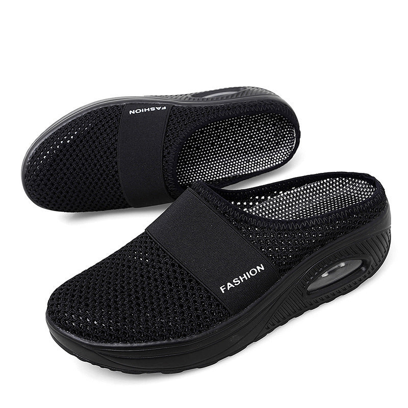Damen atmungsaktive Slip-On Clogs mit elastischem Riemendesign R&B - Image 5