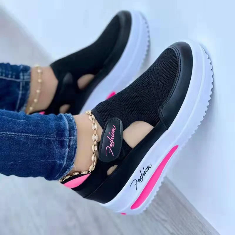 Damen Atmungsaktive Slip-On Freizeitschuhe mit elastischem Riemendesign R&B - Image 7