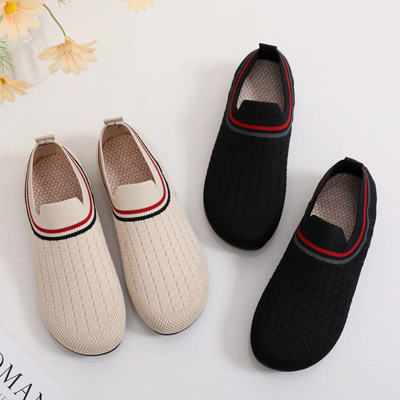 Damen atmungsaktive Slip-On Sneakers mit elastischem Kragen R&B - Image 4
