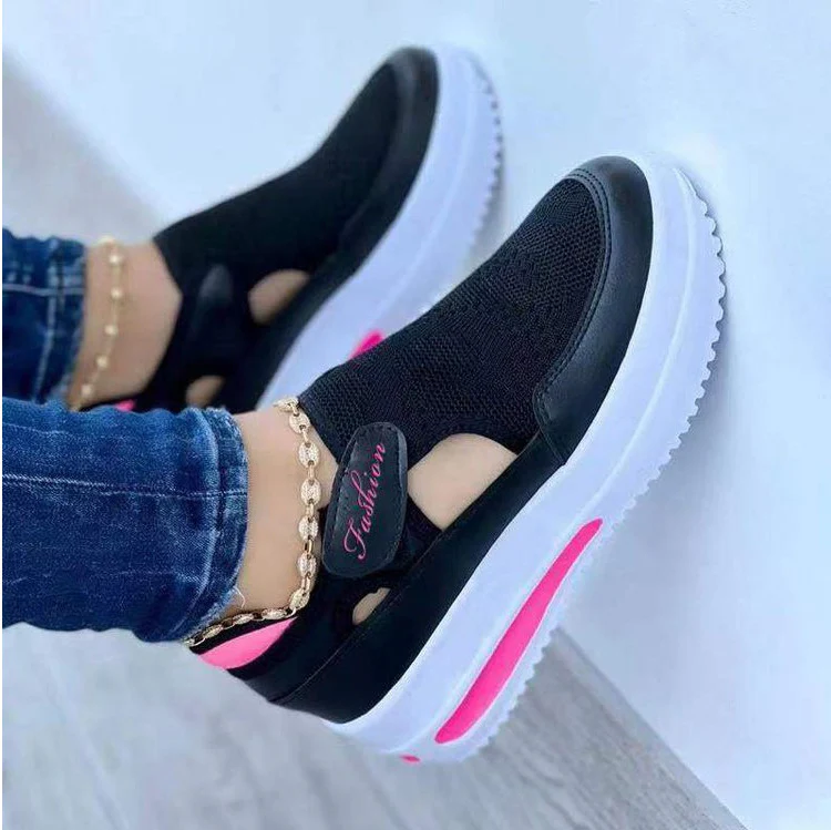 Damen Atmungsaktive Slip-On Sneakers mit flexiblem Mesh-Obermaterial und rutschfester Sohle R&B - Image 7