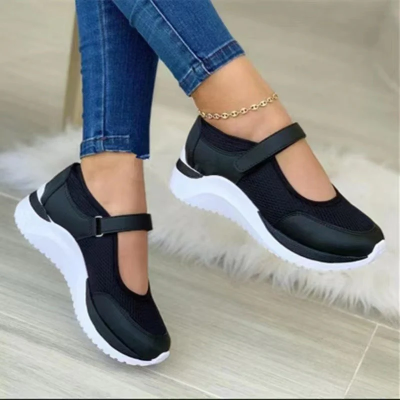 Damen Atmungsaktive Slip-on Sneakers mit verstellbarem Riemen R&B - Image 4