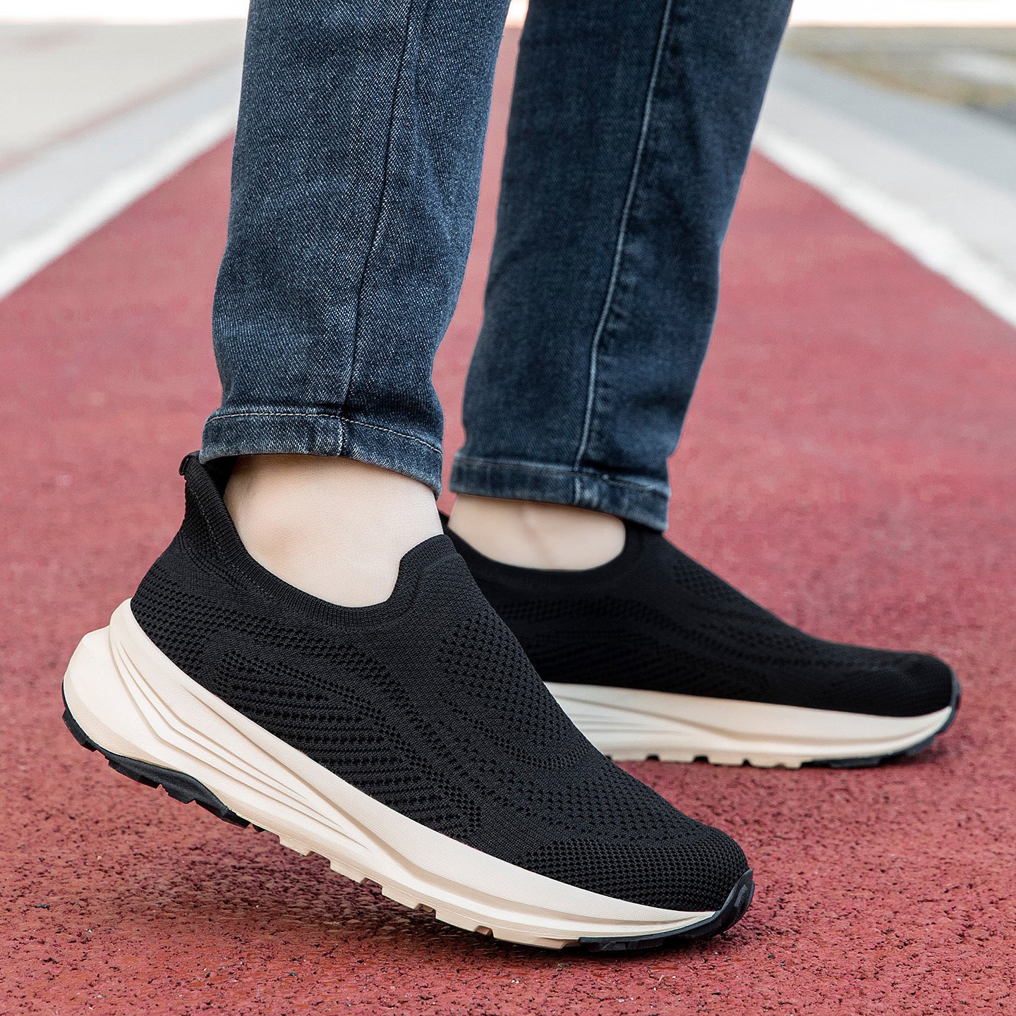 Damen atmungsaktive Sneakersocken-Schuhe R&B - Image 4