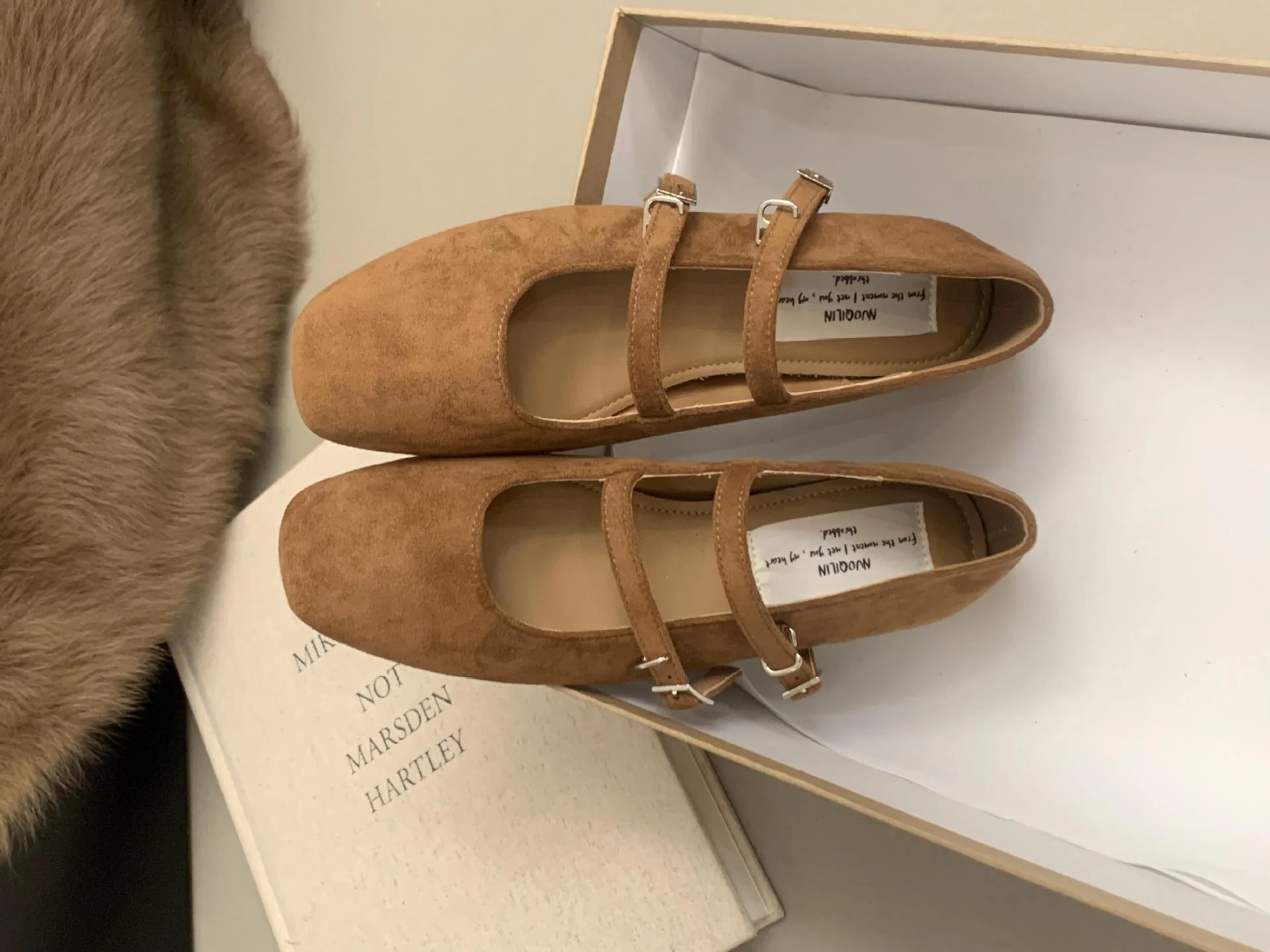 Damen Ballerina-Pantoletten mit modischem Riemchen und komfortablem Fußbett R&B - Image 6