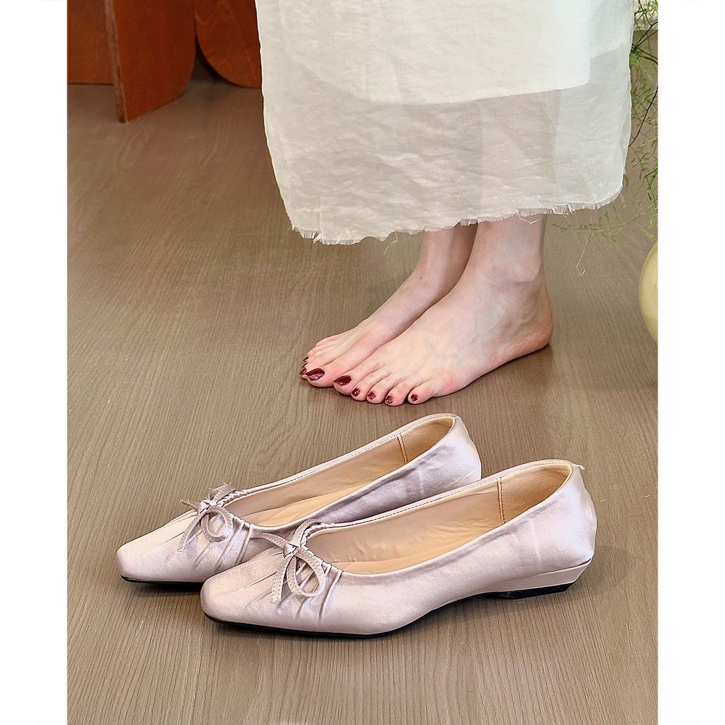 Damen Ballerina-Schuhe mit dekorativem Schleifenakzent und weicher Innensohle R&B - Image 7