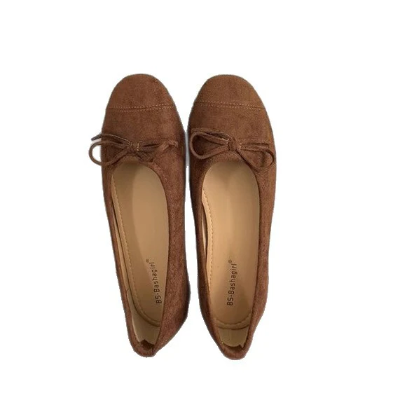Damen Ballerina-Schuhe mit modischer Schleifenverzierung und komfortablem Fußbett R&B - Image 5