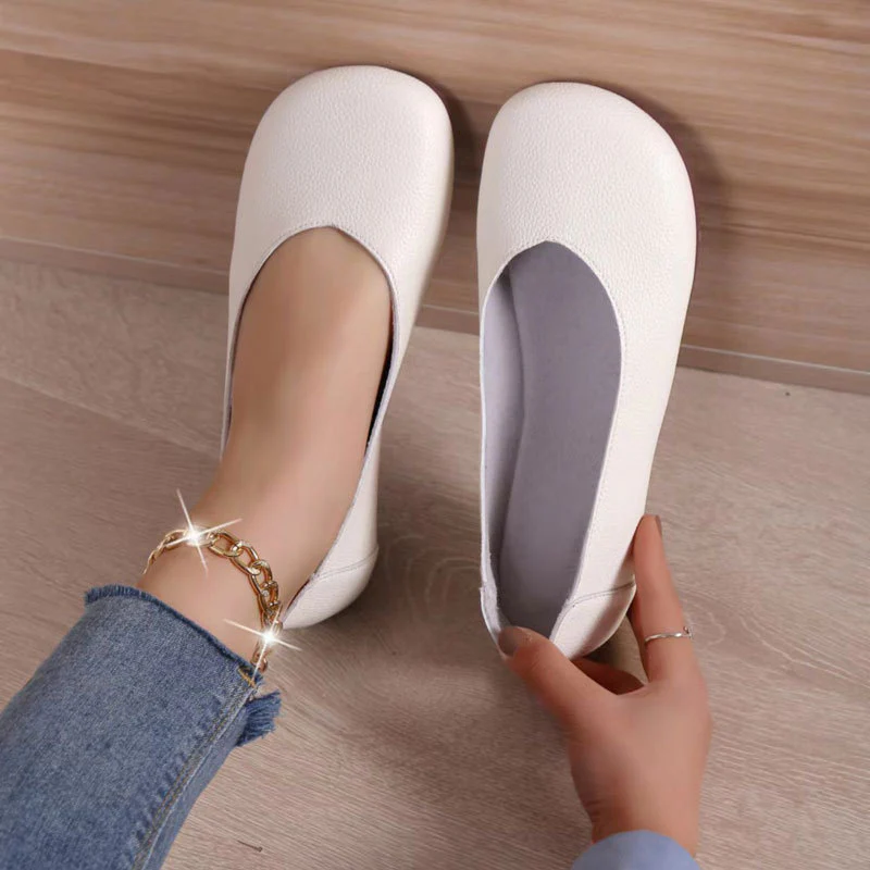 Damen Ballerinas aus hochwertigem Kunstleder mit gepolsterter Innensohle und elastischem Einstieg R&B - Image 4