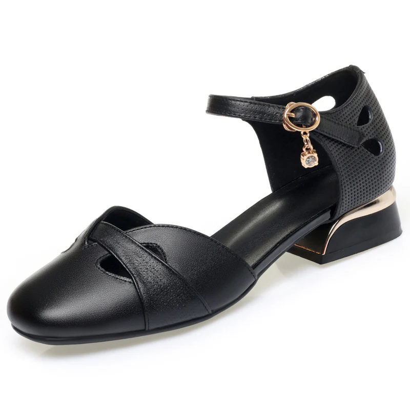 Damen Ballerinas mit dekorativem Riemen und modischem Absatz R&B - Image 5