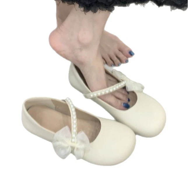 Damen Ballerinas mit dekorativer Schleife und eleganten Perlenverzierungen R&B - Image 5