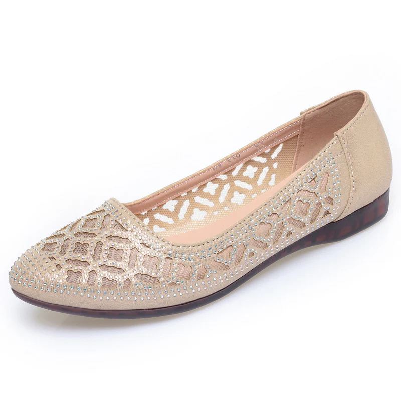 Damen Ballerinas mit elegantem Lochdesign und funkelnden Strassakzenten R&B - Image 7