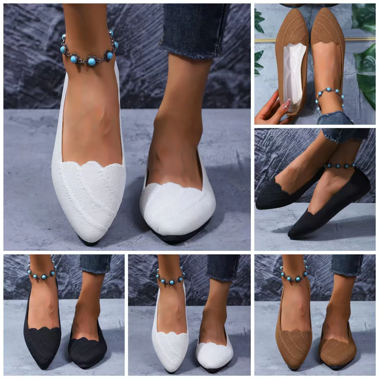 Damen Ballerinas mit elegantem Wellen-Design und atmungsaktivem Obermaterial R&B - Image 2