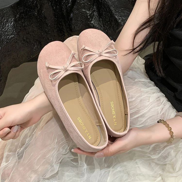 Damen Ballerinas mit feiner Schleifenapplikation R&B - Image 3