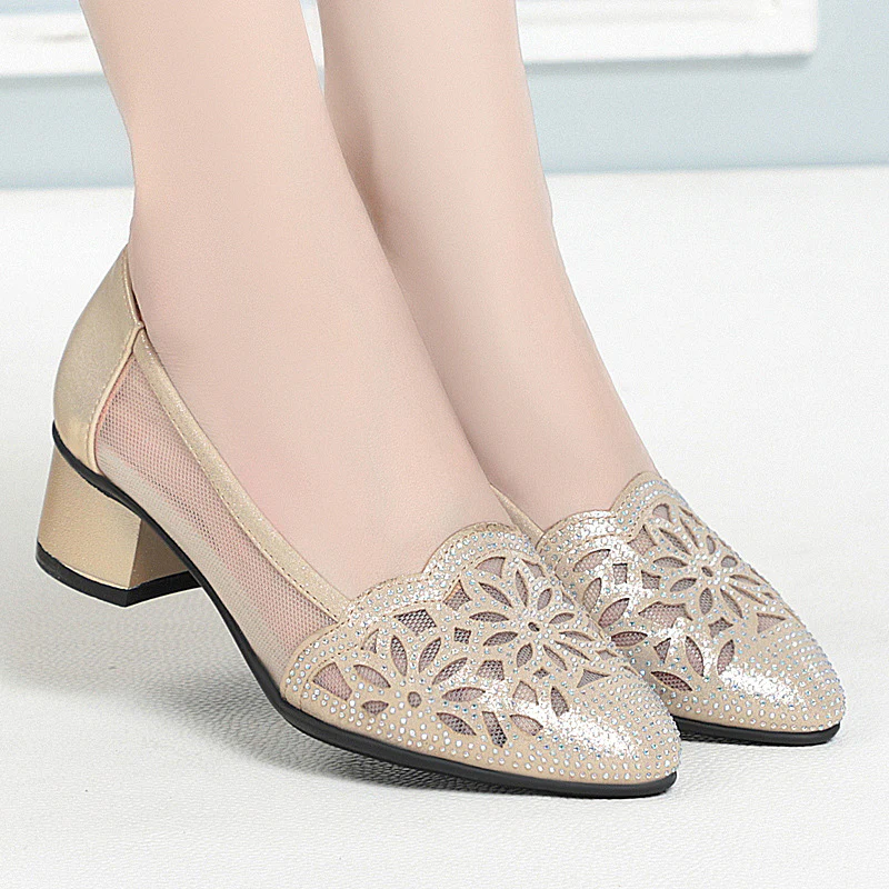 Damen Ballerinas mit filigranem Blumenmuster und transparenten Mesh-Einsätzen R&B - Image 2