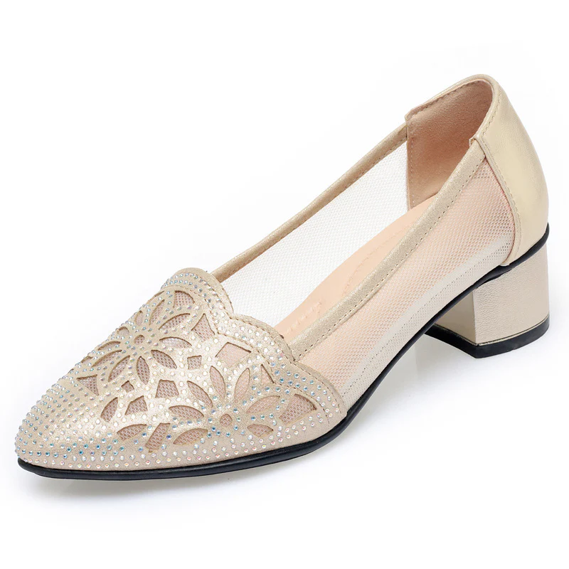Damen Ballerinas mit filigranem Blumenmuster und transparenten Mesh-Einsätzen R&B - Image 6